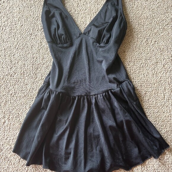 Vintage Givenchy Swimwear – Black Skirted One Piece | Size 12 | Union Made - Picture 2 of 14